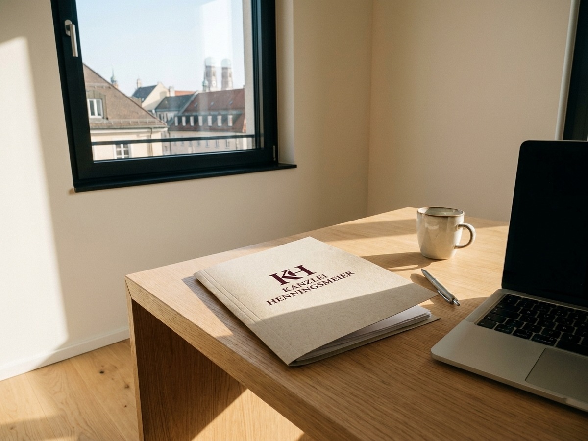 Arbeitsplatz mit Blick über die Münchner Altstadt